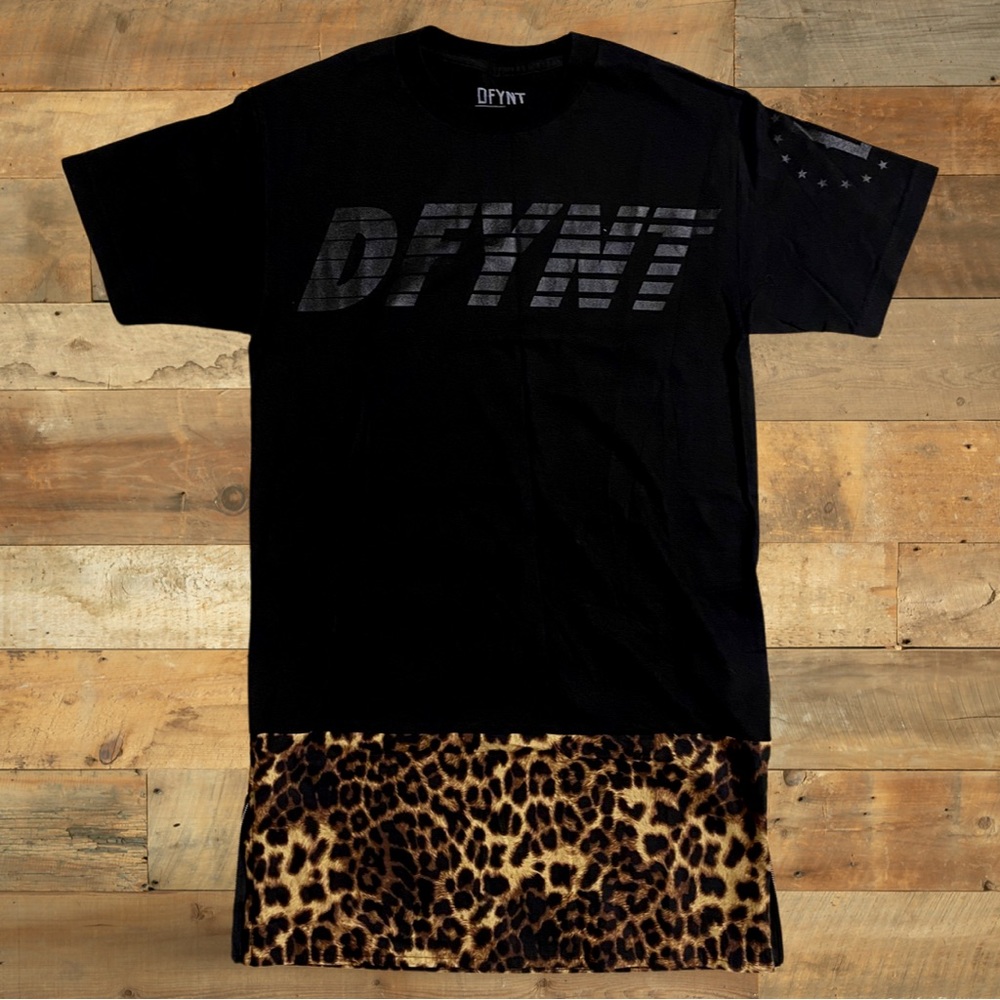 DFYNT Tee Leopard Bottom Black Size M